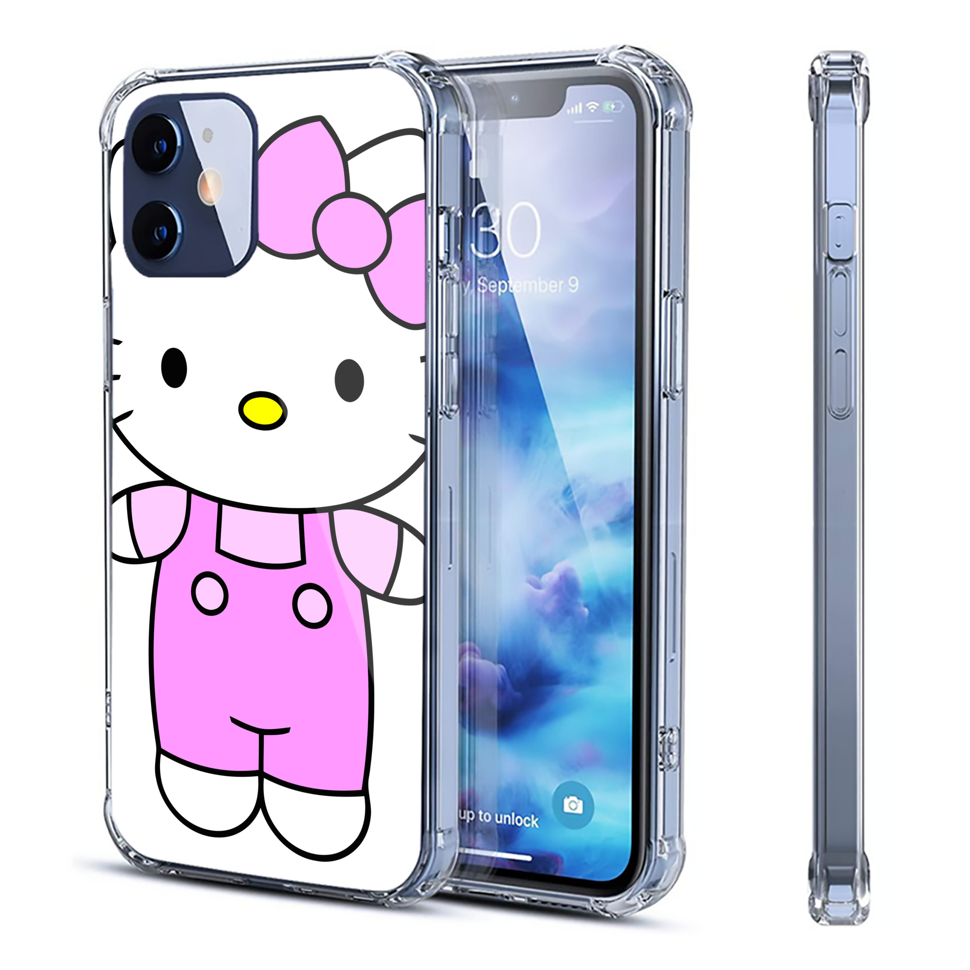 （画像用） Hello Kitty ハローキティ 【iPhone 12シリーズ対応】透明スマホケース（クリアソフトケース）